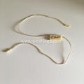 Embossed gold logo seal tag